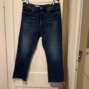 Zara Midnight Blue straight leg Jeans never worn size 14